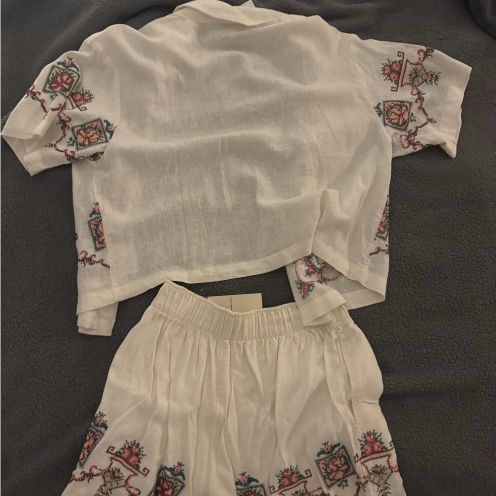 Embroidered White Top